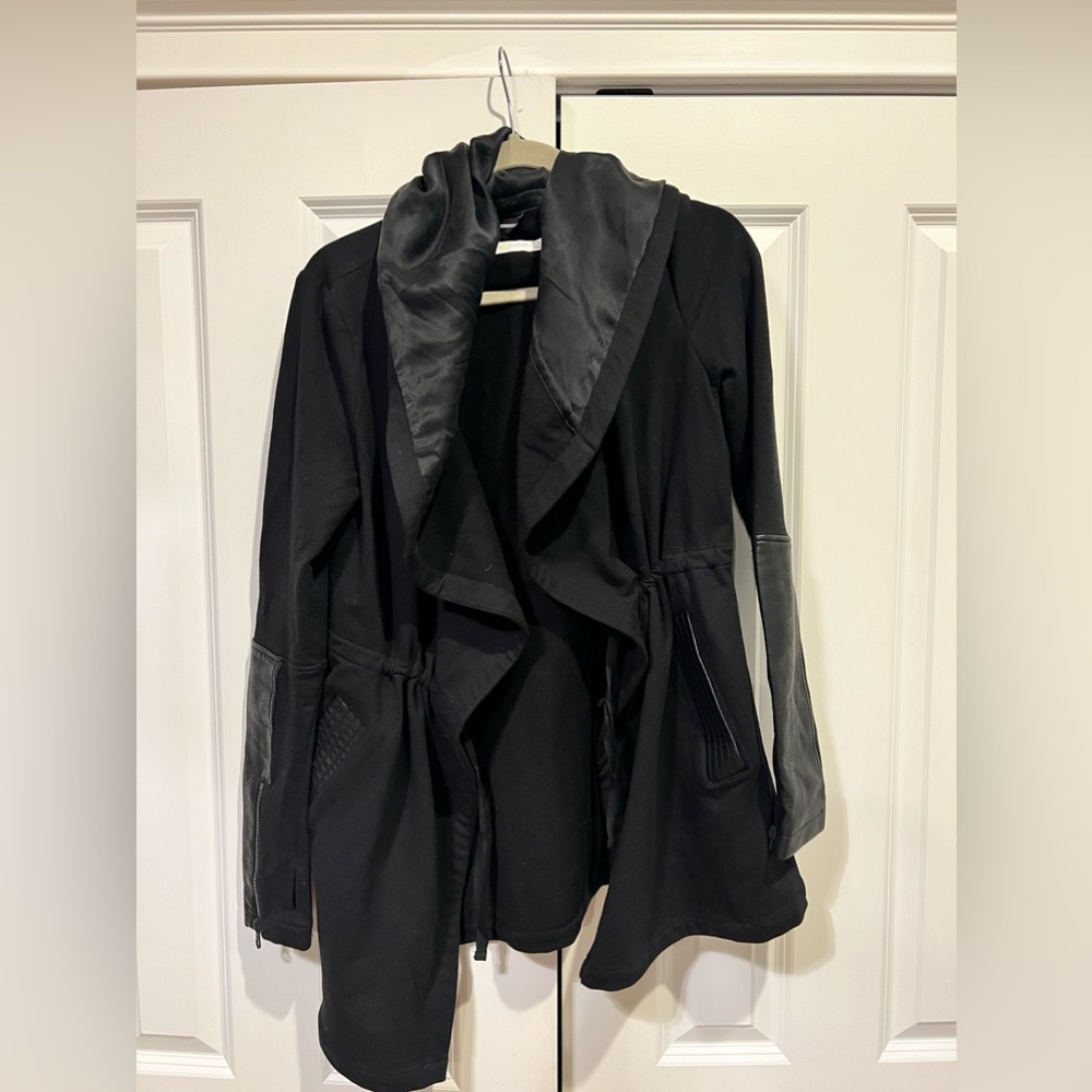 Blanc Noir Drape Front Jacket